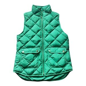 J. Crew Vibrant Green Quilted Vest